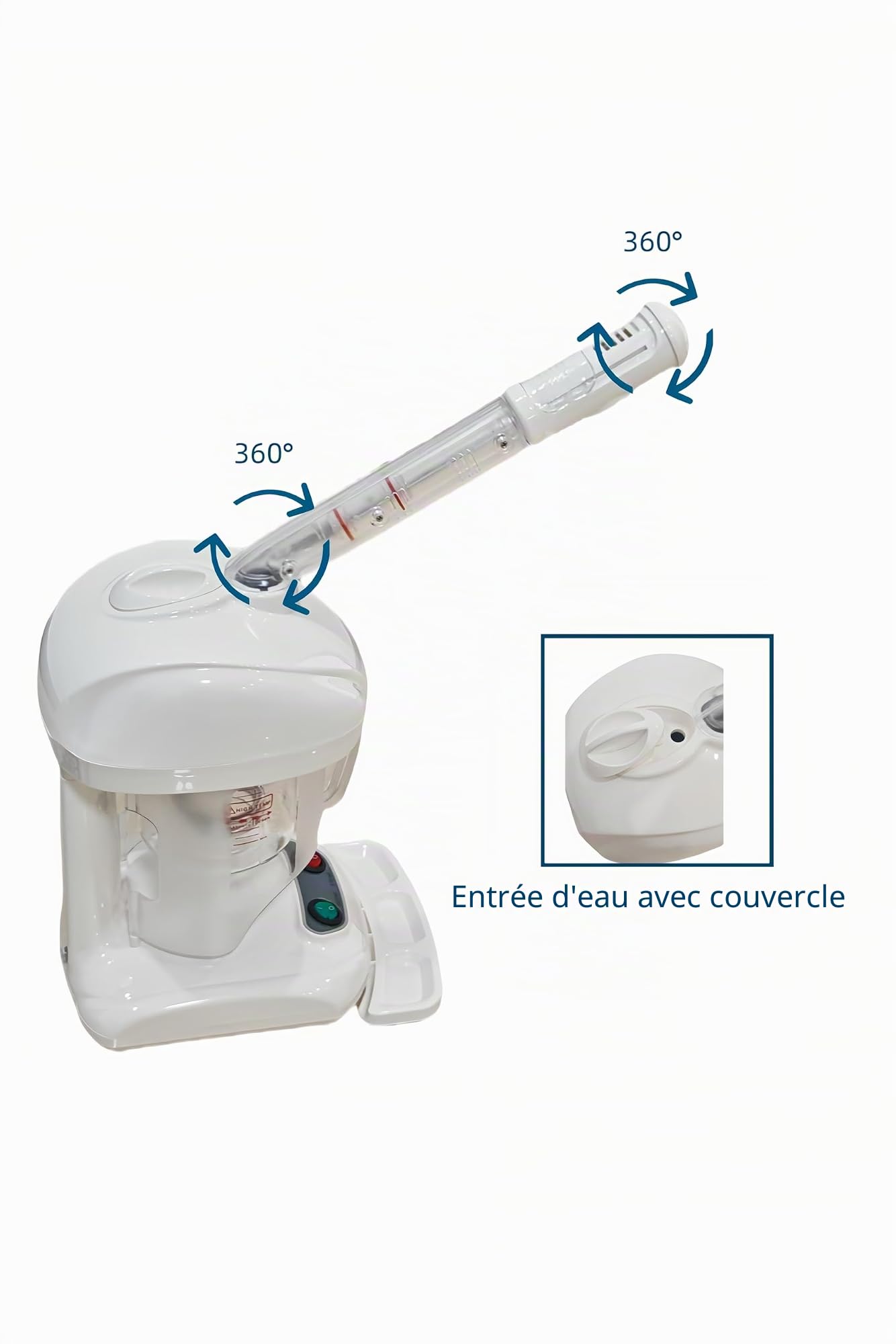 Vapeur 2 en 1 pour cheveux et visage - Vapeur pour le visage - Machine de beauté pour le spa, le salon, la maison