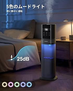 Amazon.co.jp: KEECOON 加湿器 大容量 8L 超音波式 業務用 透明タンク