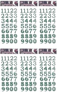 3A Plastic English Numbers Stickers Set Of 6 Pieces For Kids - Green 2240-3 - 3A-5118-Green3