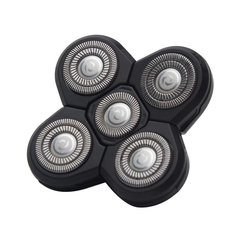 5 Tête Rasoir De Remplacement Pratique pour Rasoir électrique Rasage Outil Chauve(Or,Vendu 2)