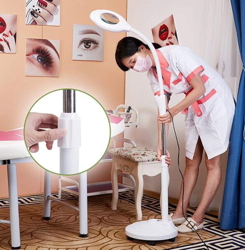 Lámpara Lupa Led Estética De Aumento 16x Para Belleza De Salón Tatuaje Escritorio Manicura Maquillaje Pedicura Lectura Trabajo Lámpara De Pie Flexible Profesional Lupa C