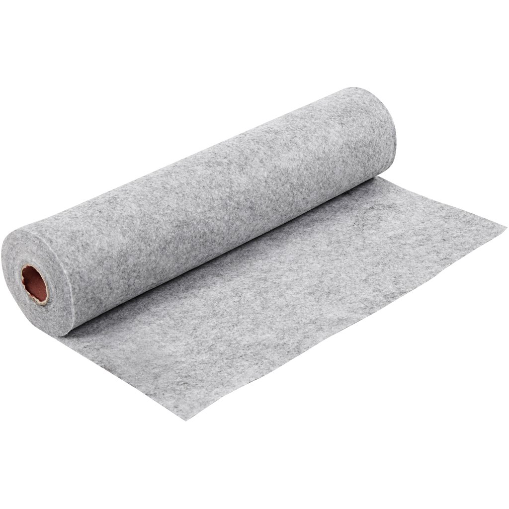 Creativ 45048 Craft Felt, W: 45 cm, Grey, Textured, 5m