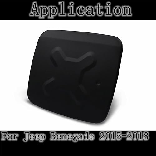 Miniatura 2 de Yoursme Tapa de llenado de combustible exterior de aluminio para puerta de tanque de gas, decoración negra para Jeep Renegade 2015 2016 2017 2018