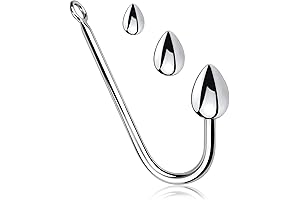 FST Premium Stainless Steel Anal Hook Set with Heart Balls