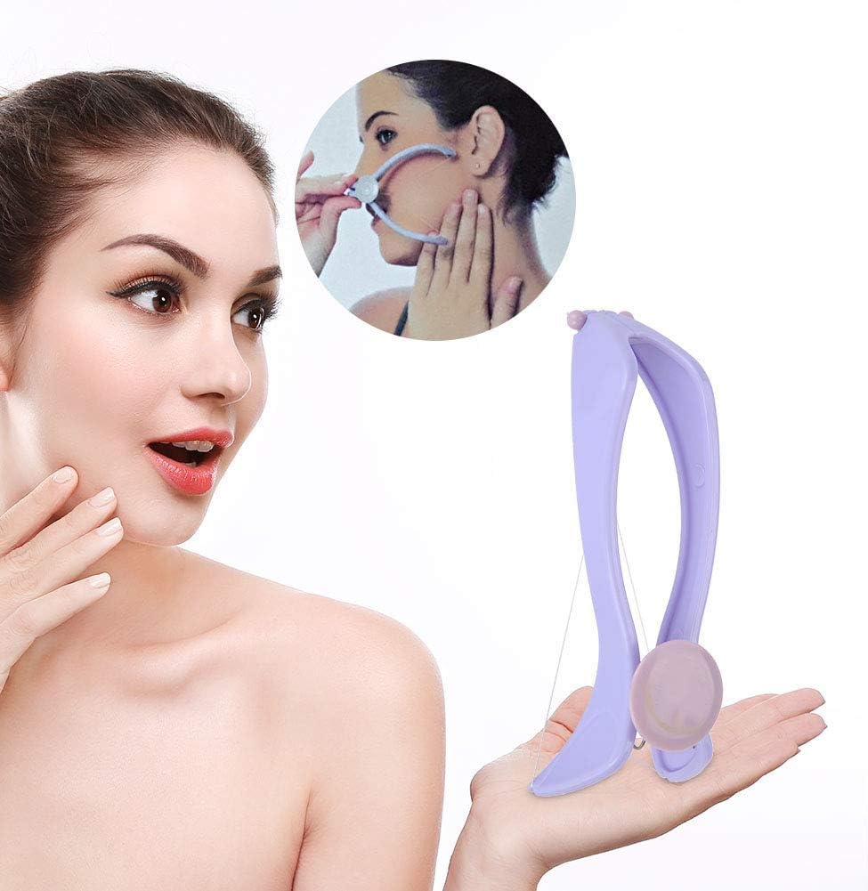 Aezta Eyebrow Face and Body Hair Threading Removal Epilator For Eyebrows Lining & Trimming, Face, Chin & Upper Lip Machine Shaver System Tweezer Kit 2