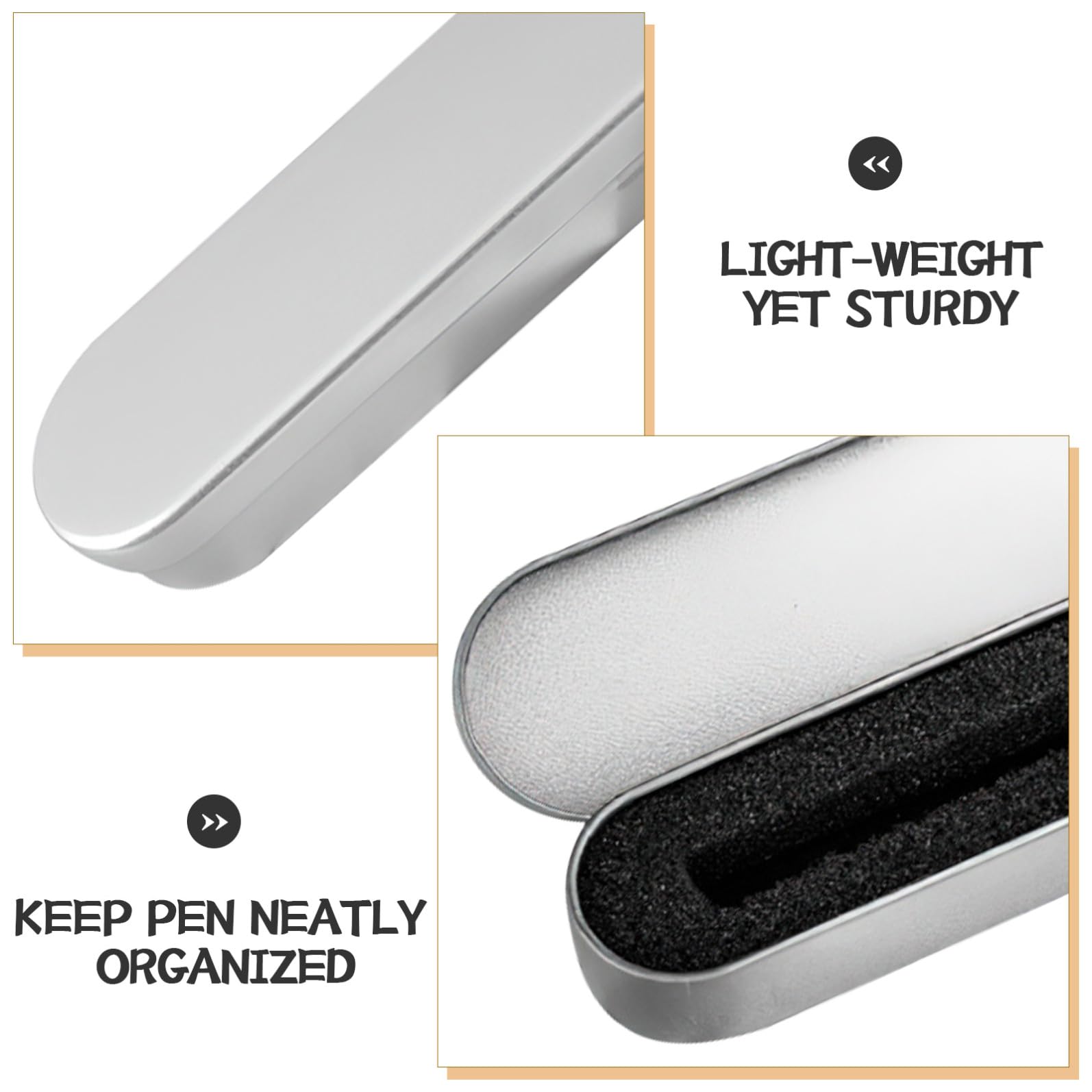 DOITOOL 30 Pezzi Portapenne Metallo Rettangolari Piccole Custodia Regalo Resistente Contenitore per Penne da Ufficio e Scuola Protezione Pratica e Compatta