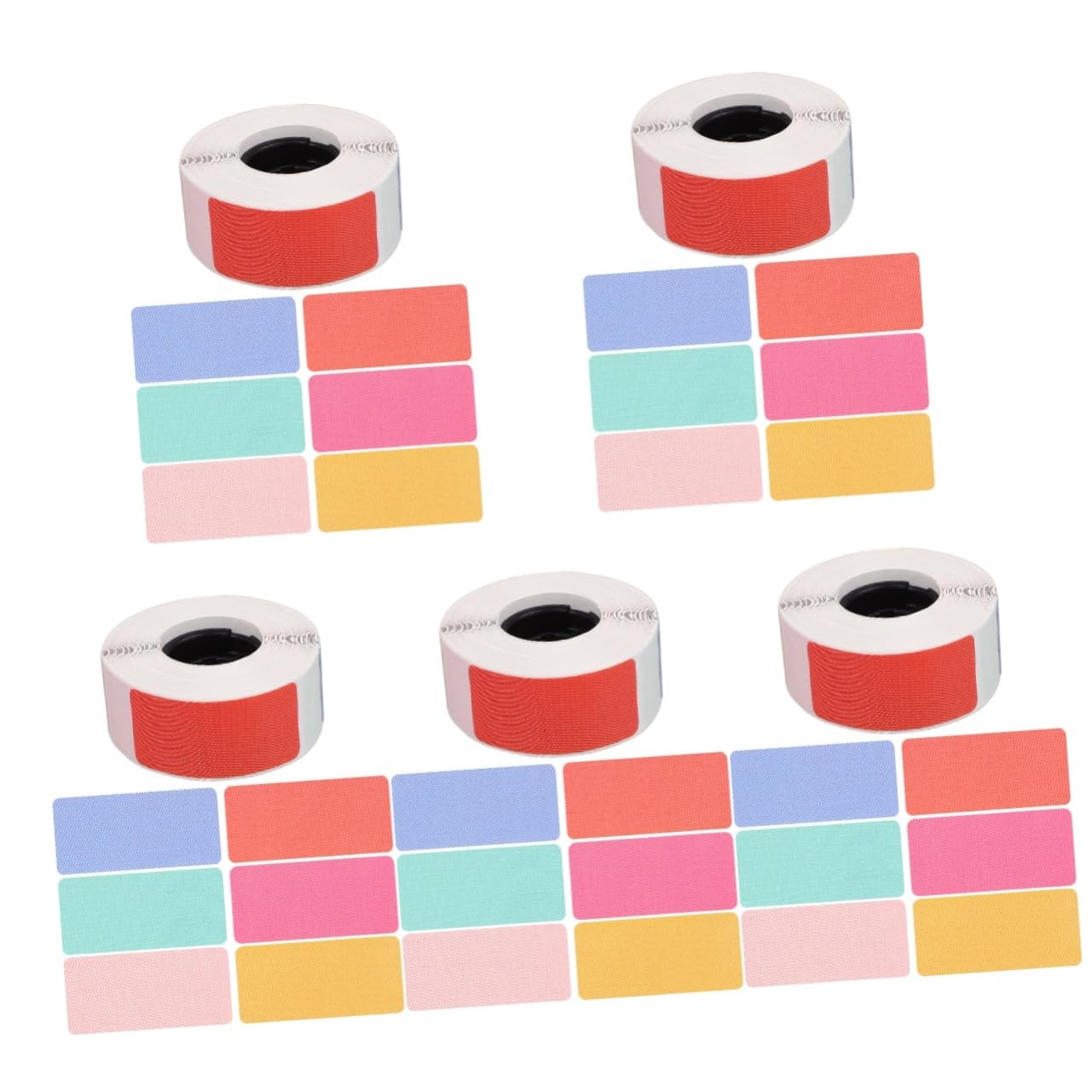 jojofuny 5 Rollen Thermoetikettenpapier Schmuck selbstklebende Punkte Schild bunt Name flaschenetiketten adressetiketten Etiketten für Thermodrucker Etikettenbänder selbstklebendes Papier
