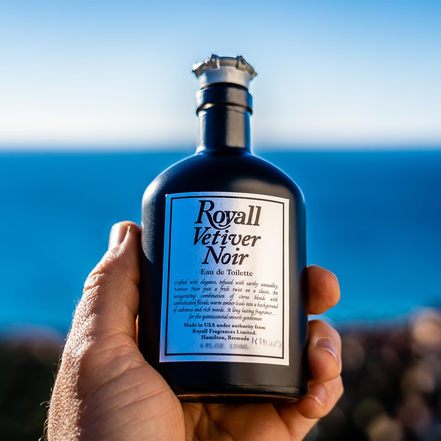 ROYALL VETIVER NOIR, Men's Eau de Toilette, Vetiver & Amber Fragrance – 4 oz Spray