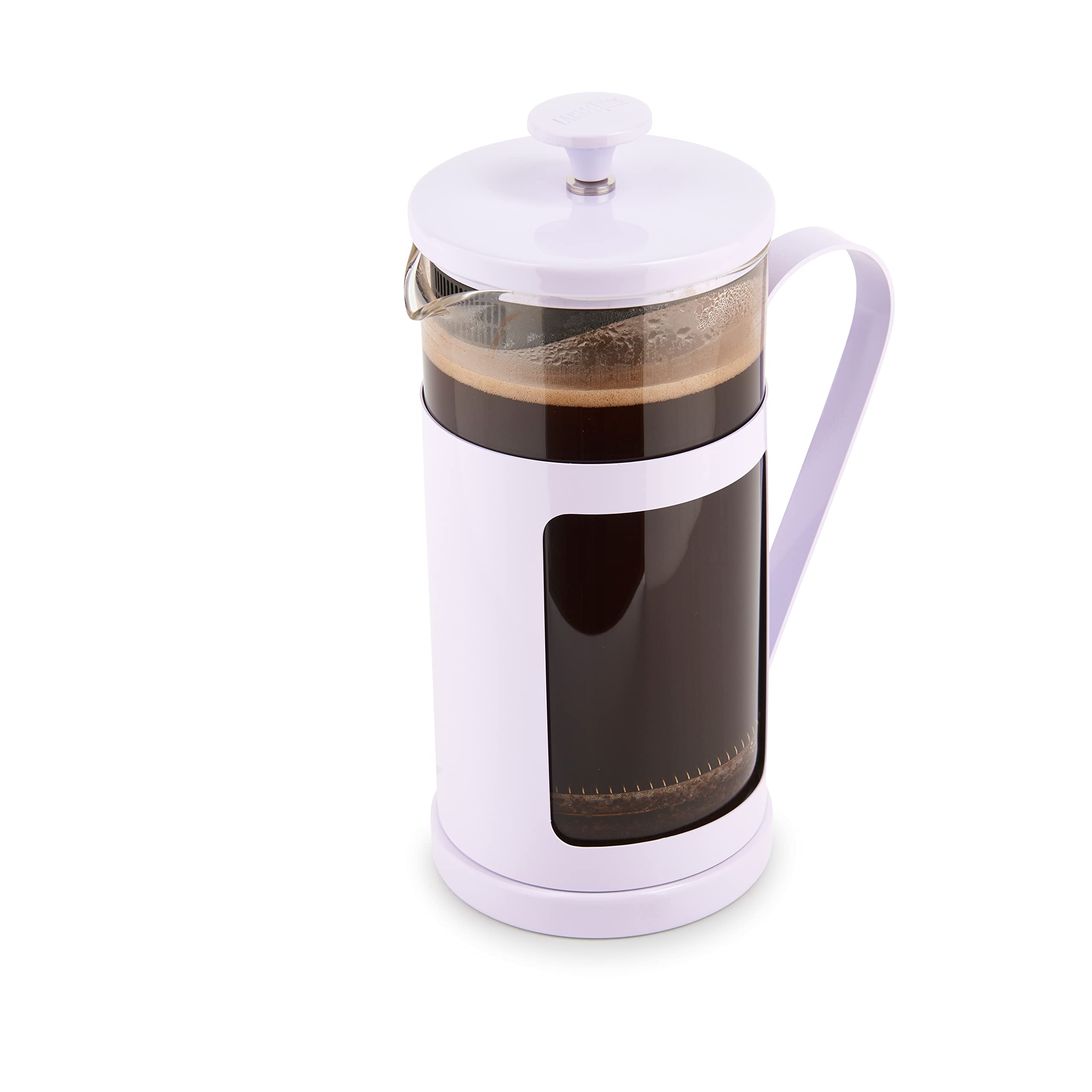 La Cafetière Monaco Cafetera de Acero Inoxidable, Ocho Tazas, Lavanda, Estuche de Regalo