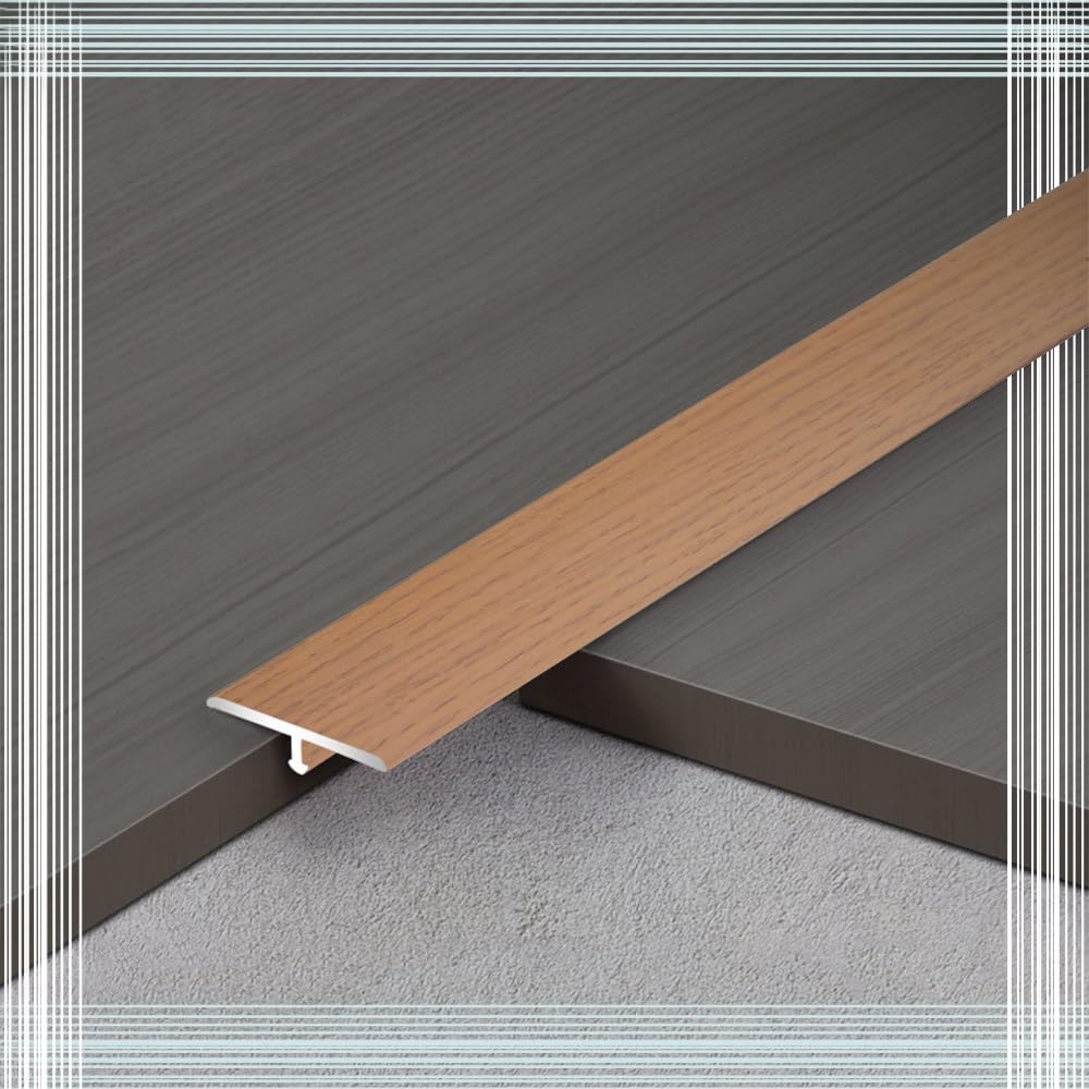 Sipiuriuik Teak Aluminum T Molding Floor Transition Strip Door Threshold Strip