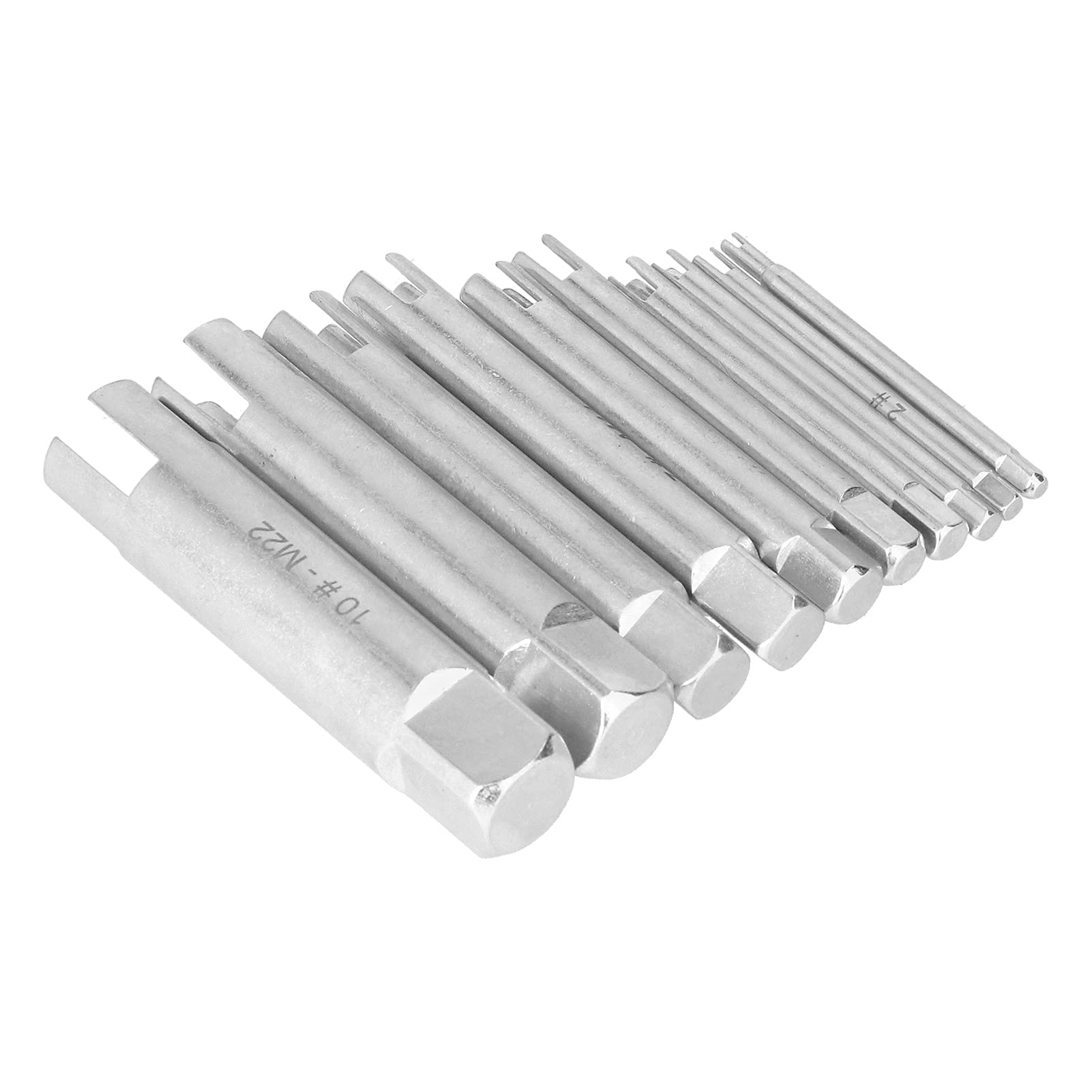 Kit di rimozione viti a testa rotta in acciaio ad alta velocità da 10 estrattori per rubinetti con scatola di immagazzinaggio