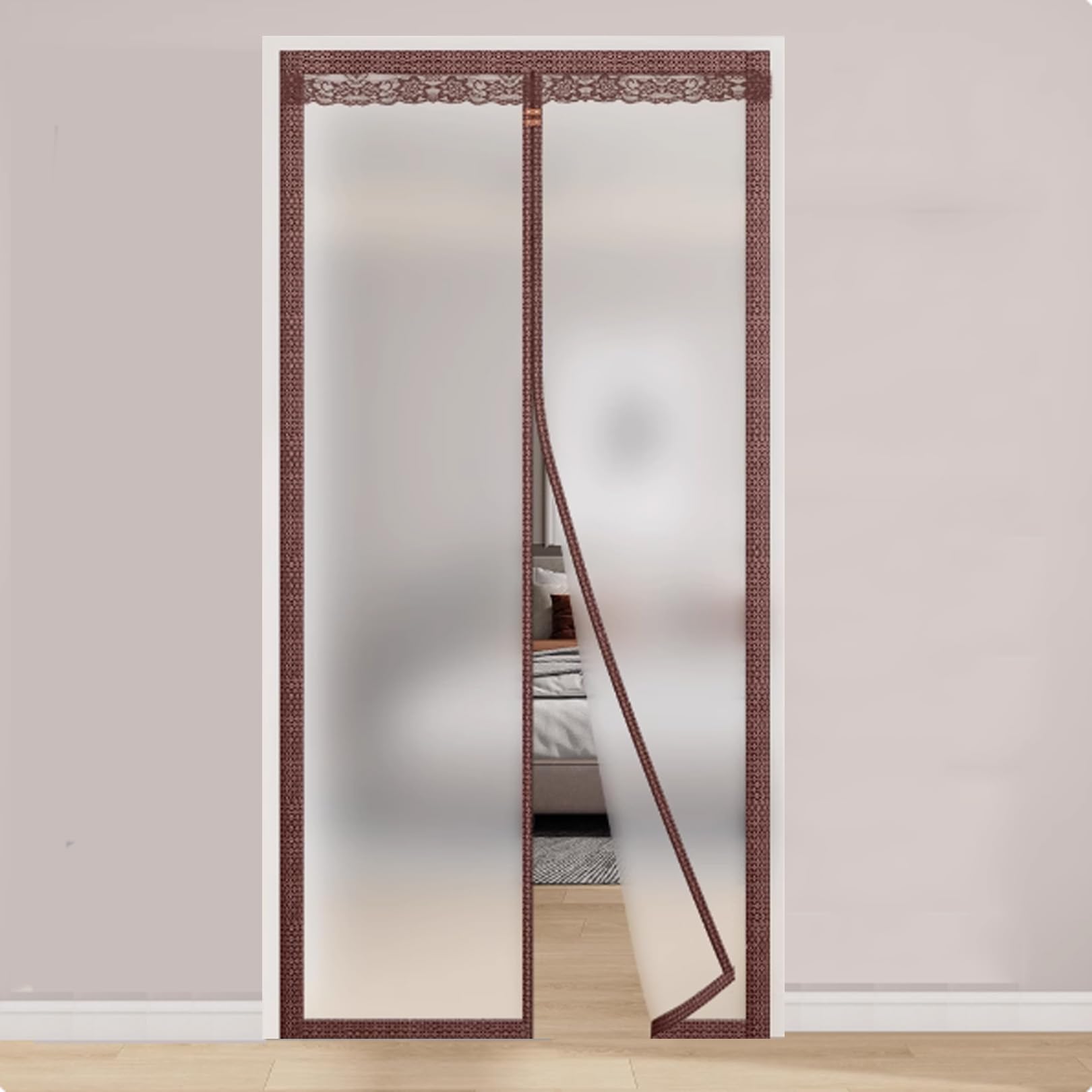 Isolant Anti Froid Porte Entrée à Fermeture Automatique Rideau Thermique PVC