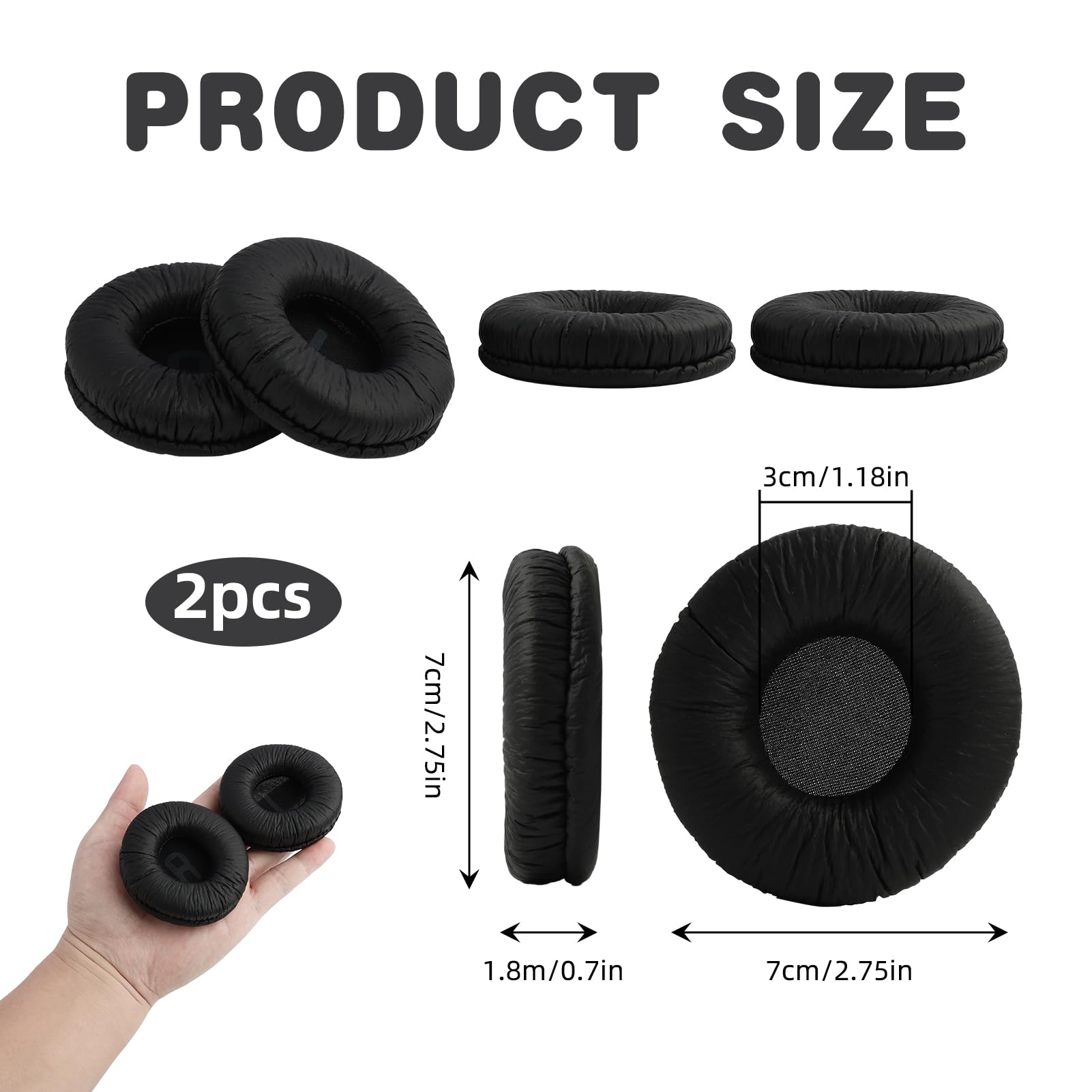 Coussinets De Remplacement Confortables Pour Casques JBL Tune - Noir - Mousse Mémoire - Simili Cuir