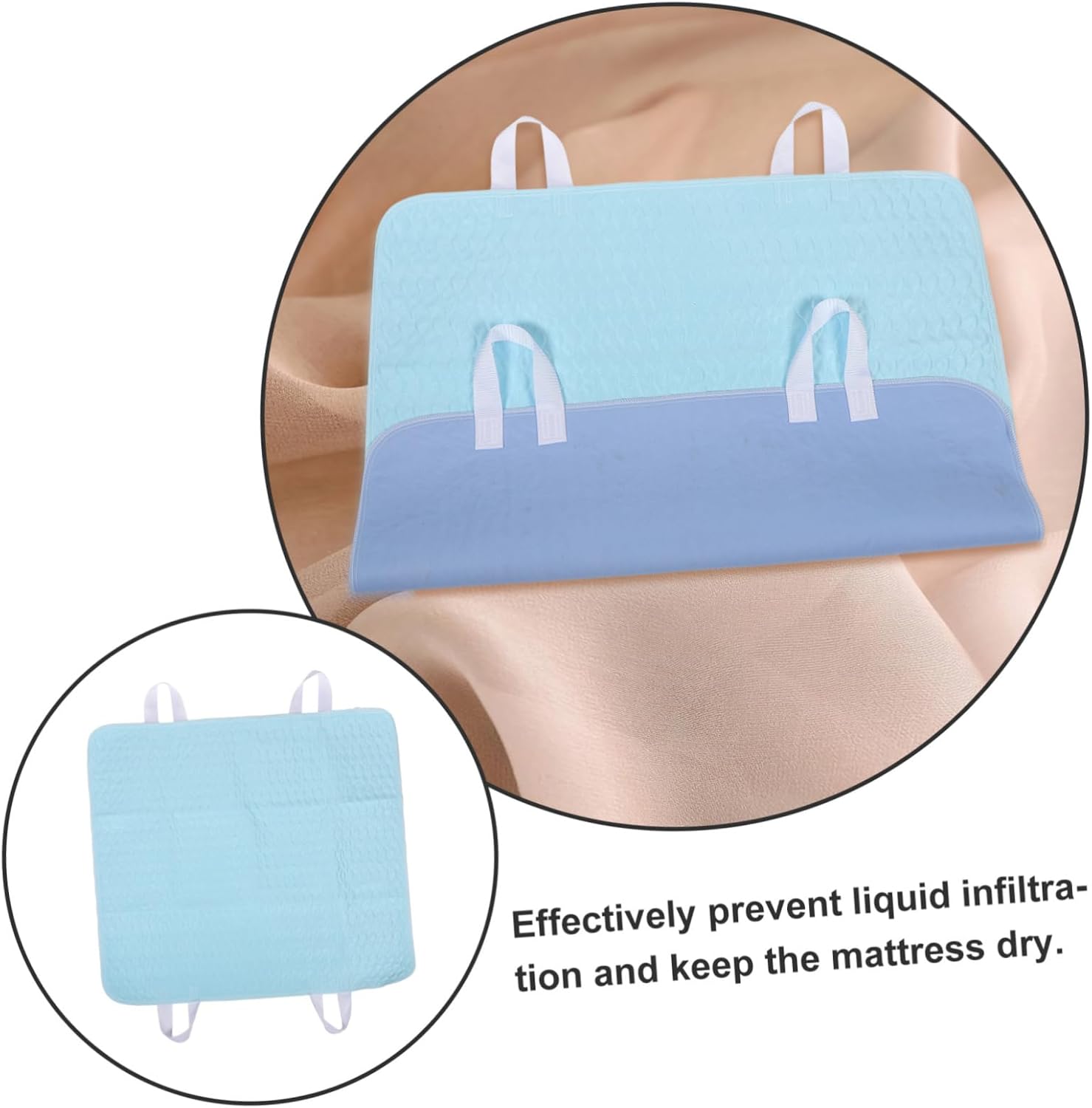 Washable Mattress Protector with Handles Reusable Absorbent Bed Pads for Adults Elderly Care Durable Easy to Clean Multi Scenario Use
