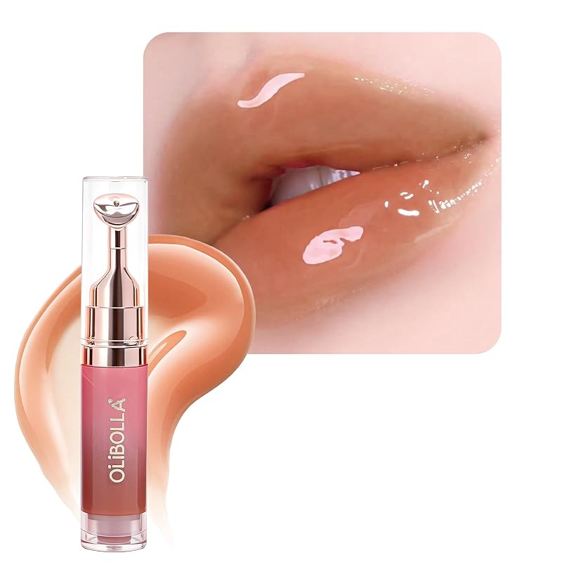 Sérum labial URQT com aplicador metálico, acabamento brilhante, tom 04 Honey Tea