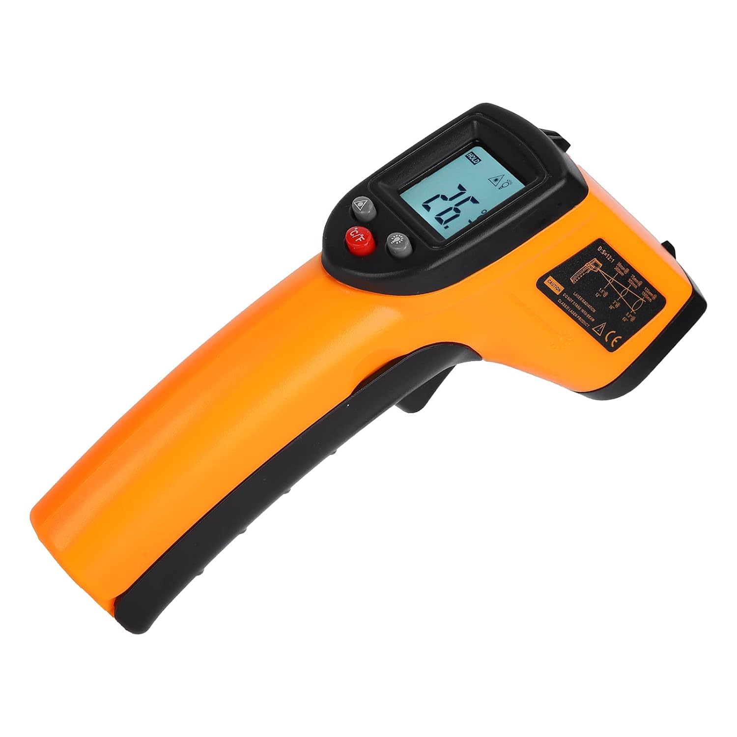 LABART Laser Infrared Thermometer Non-Contact Digital Temperature Gun-50°C to 400°C(-58°F to 752°F) IR Thermometer for Industrial, Kitchen Cooking, Ovens (Orange) Plastic 1