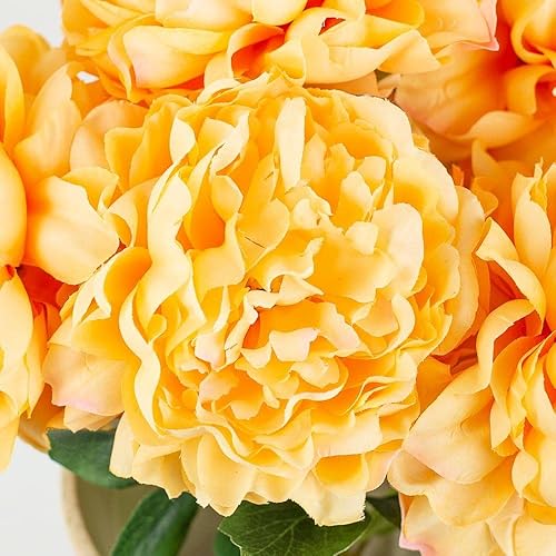 Miniatura 3 de Factory Direct Craft Ramo de peonía amarilla artificial de seda artificial de flores de peonía para primavera vacaciones de Pascua fiestas y bodas