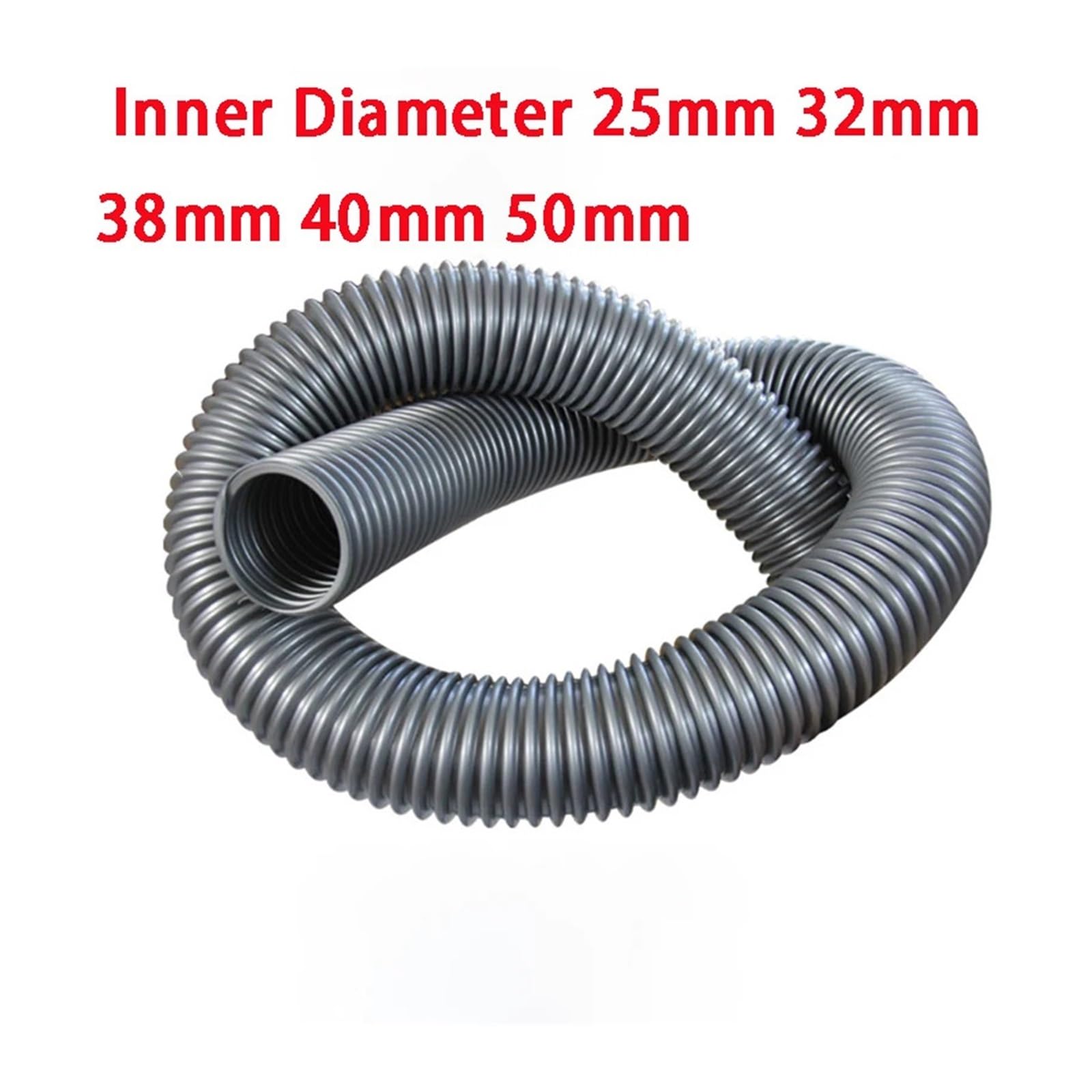 Tubo flessibile for aspirapolvere da 1 metro, con soffietto, cannucce, filettatura, diametro interno 25 mm, 32 mm, 38 mm, 40 mm, 50 mm, parti for aspirapolvere(Inner Diameter 40mm)