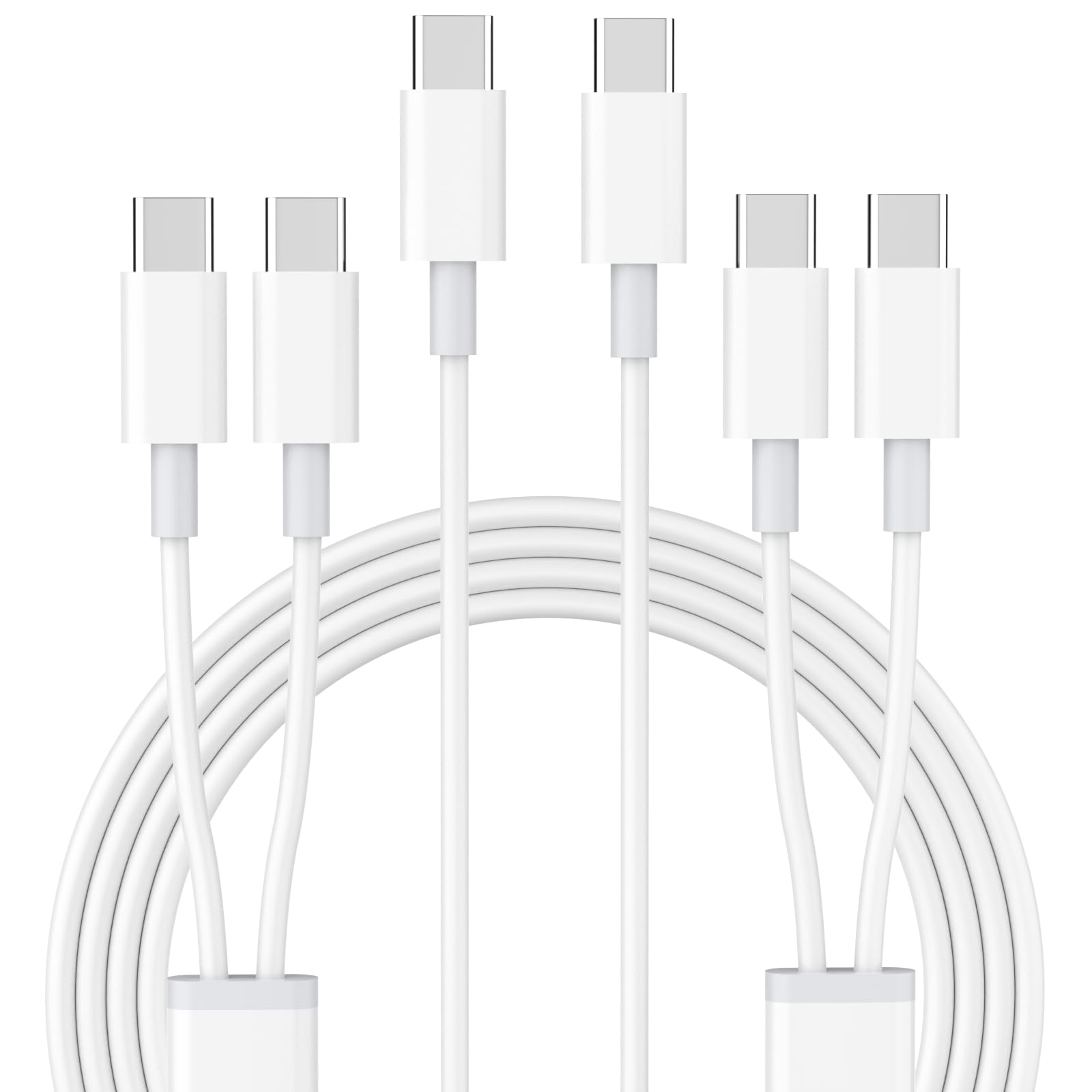 2 in 1 USB C to Dual USB C Charging Cable for iPhone 17/17 Pro/17 Pro Max/Air/16/16 Pro Max/15/15 Pro Max, 2 Pack 60W Type C Multiple Charging with