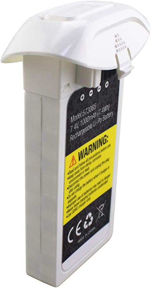 Fytoo Accessories 7.4V 1000mah Lithium Battery for D58 U88 U88S Four-Axis Aircraft Accessories Remote Control Drone Battery White (2PCS)