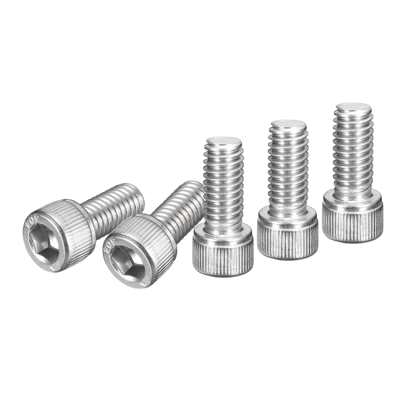 DTGN 5/16-18x3/4" ソケットヘッドキャップボルト 15個セット 304ステンレススチール18-8 マシンヘックスソケットボルト 六角ドライブ 明るい仕上げ UNCコーススレッド 完全にスレッド