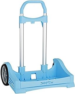 CARRELLO ZAINO PIEGHEVOLE COMPLETAMENTE SAFTA TROLLEY CELESTE PORTA CARTELLA