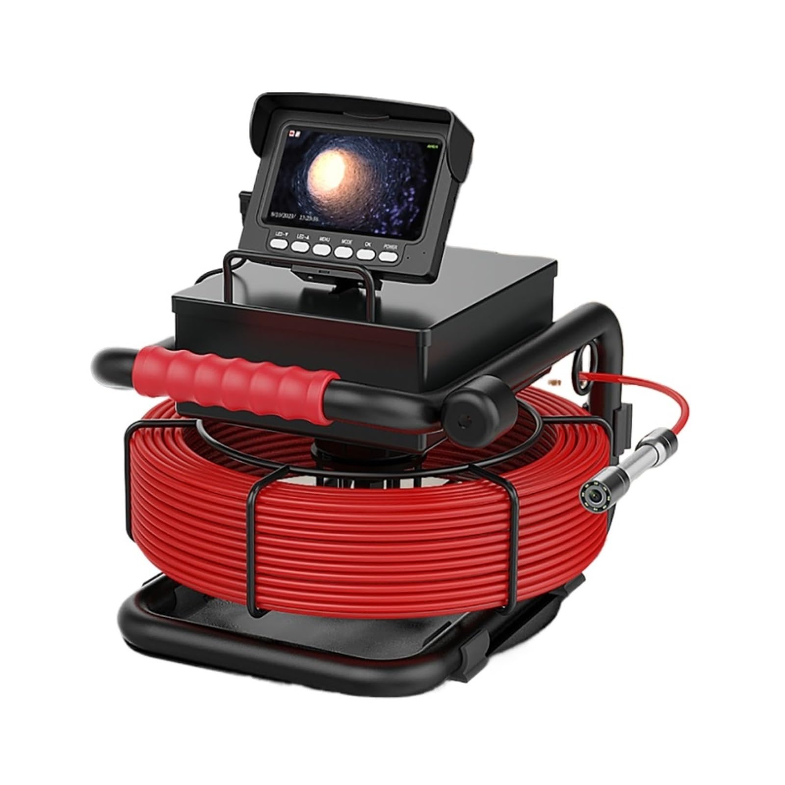 Cámara De Inspección Tuberías Alcantarillado DVR IP68 Endoscopio Industrial Drenaje A Prueba Agua con Monitor 4,3 Pulgadas 17 Mm/22 Mm Resistente Al Agua Y Al Desgaste(20m,17MM with DVR)