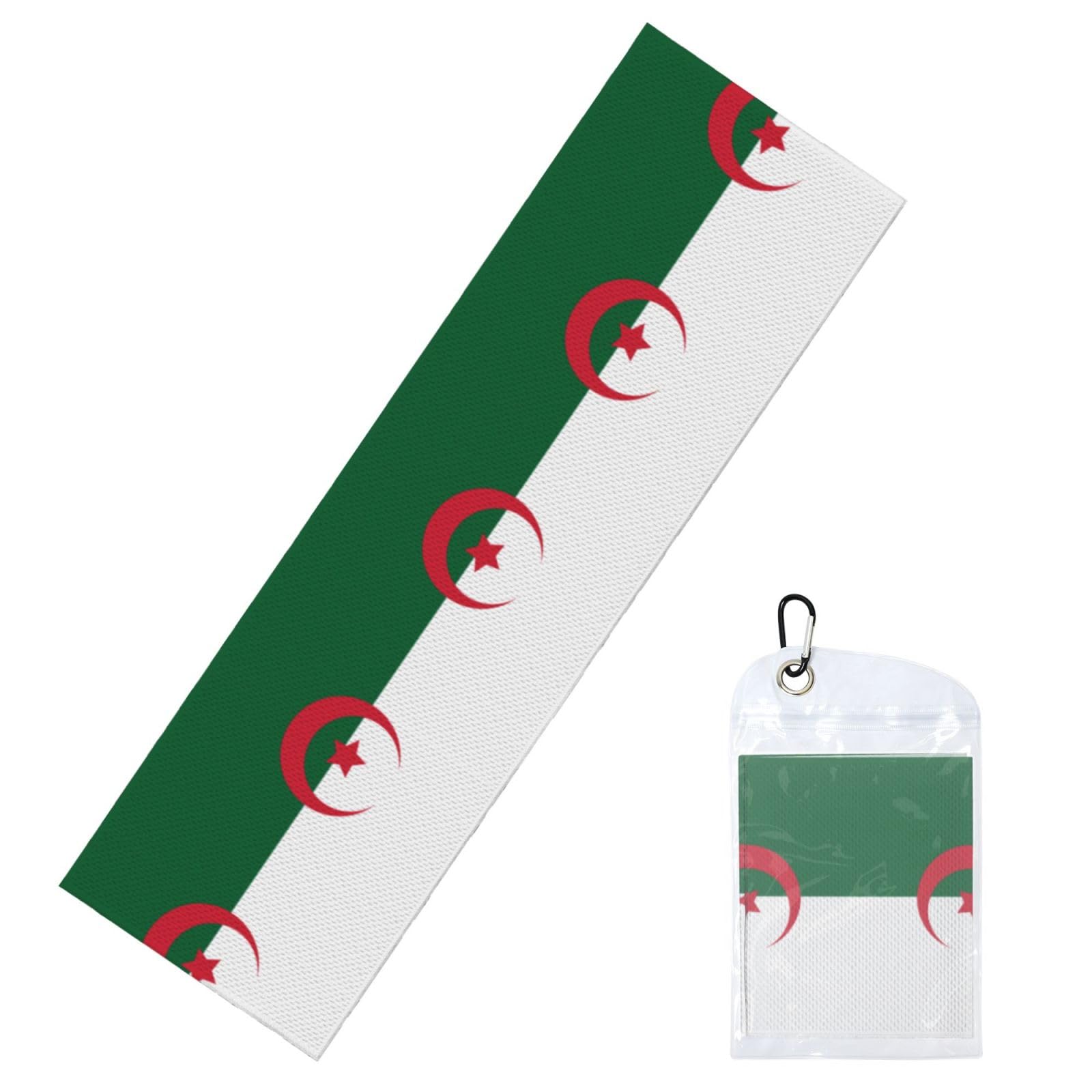 DUYIOKH Flag of Algeria Print Cooling Towel, Portable Towel for Gym Workout Golf Beach World Cup Sports Hot Weather