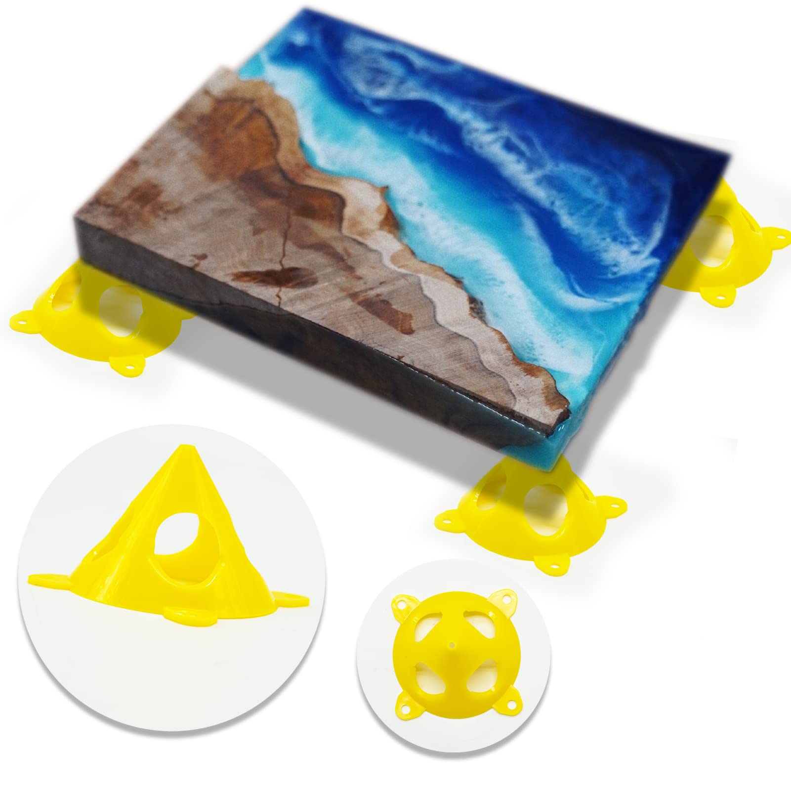 Plateau tournant rotatif de 27,9 cm pour peinture noire avec support en toile conique et 3 passoires en acrylique