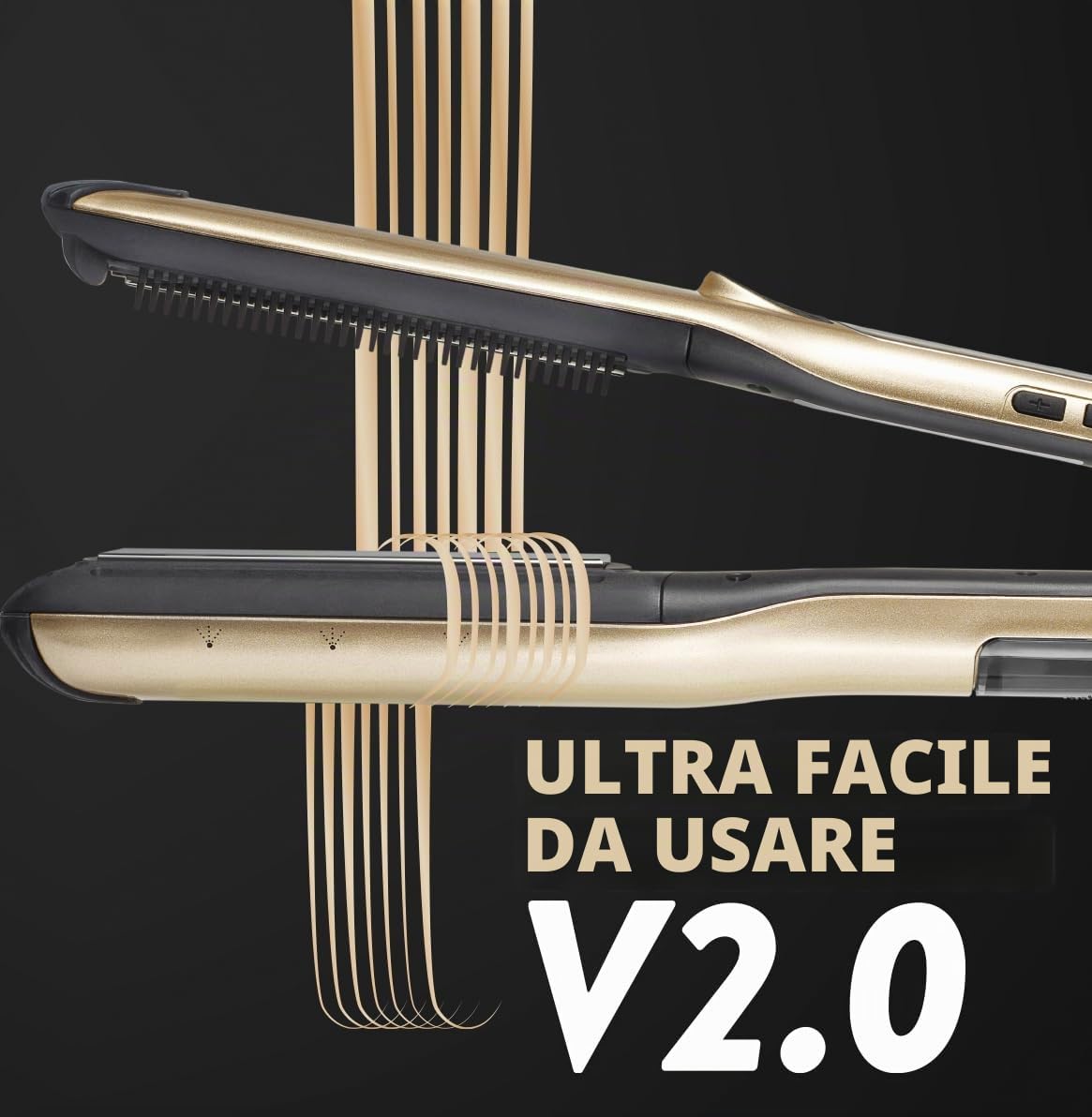 Demeliss Saint Algue - Set per raddrizzatore a vapore, titanio, V2.0, EXLUSIVE set, include un tappetino 2 in 1, levigante ad alte prestazioni, idratazione intensa, per tutti i tipi di capelli