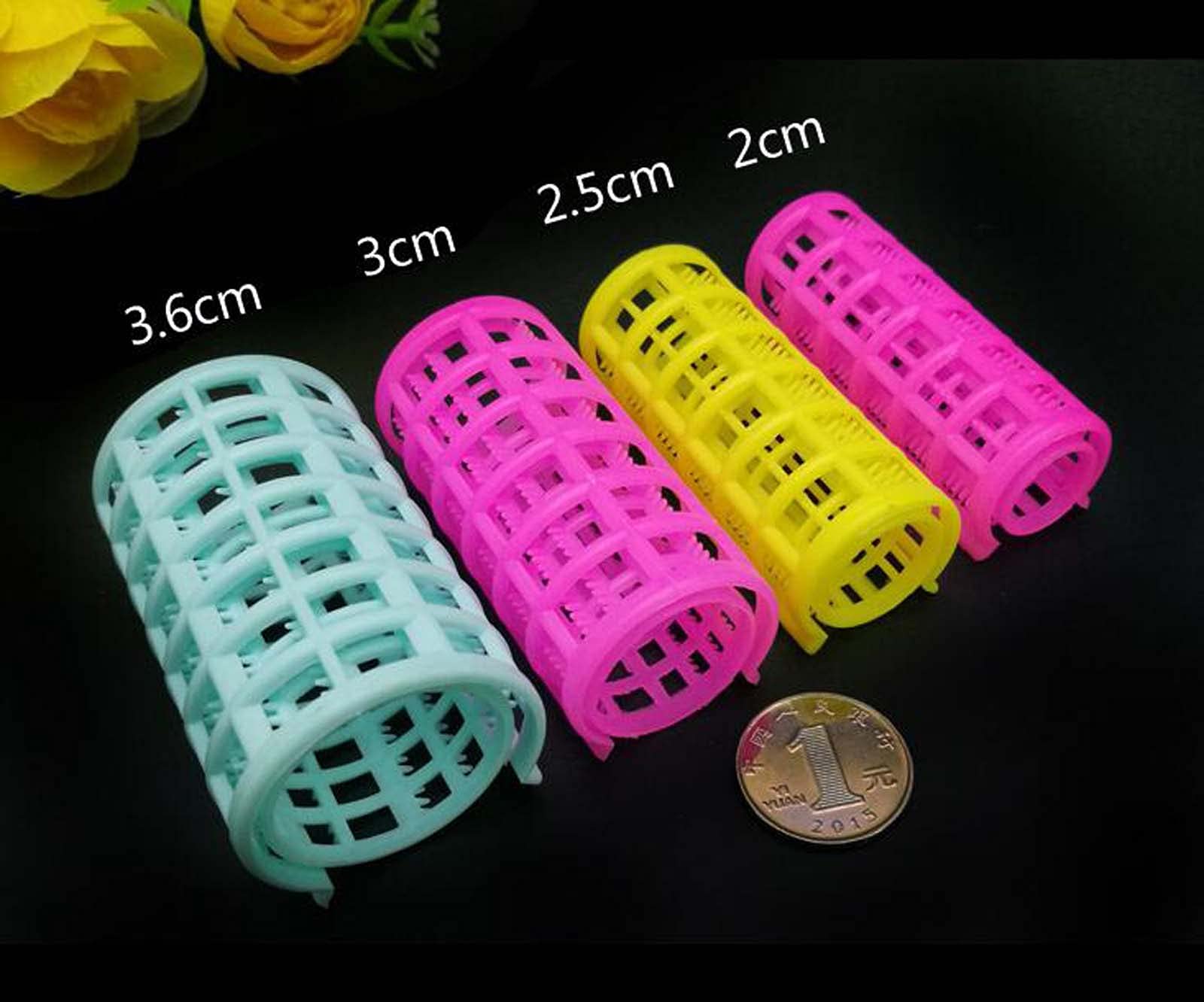 Plastic DIY Rollers Heatless Hair Curlers Hair Clips Styling Hairdressing for Long Hair (12 Pcs)