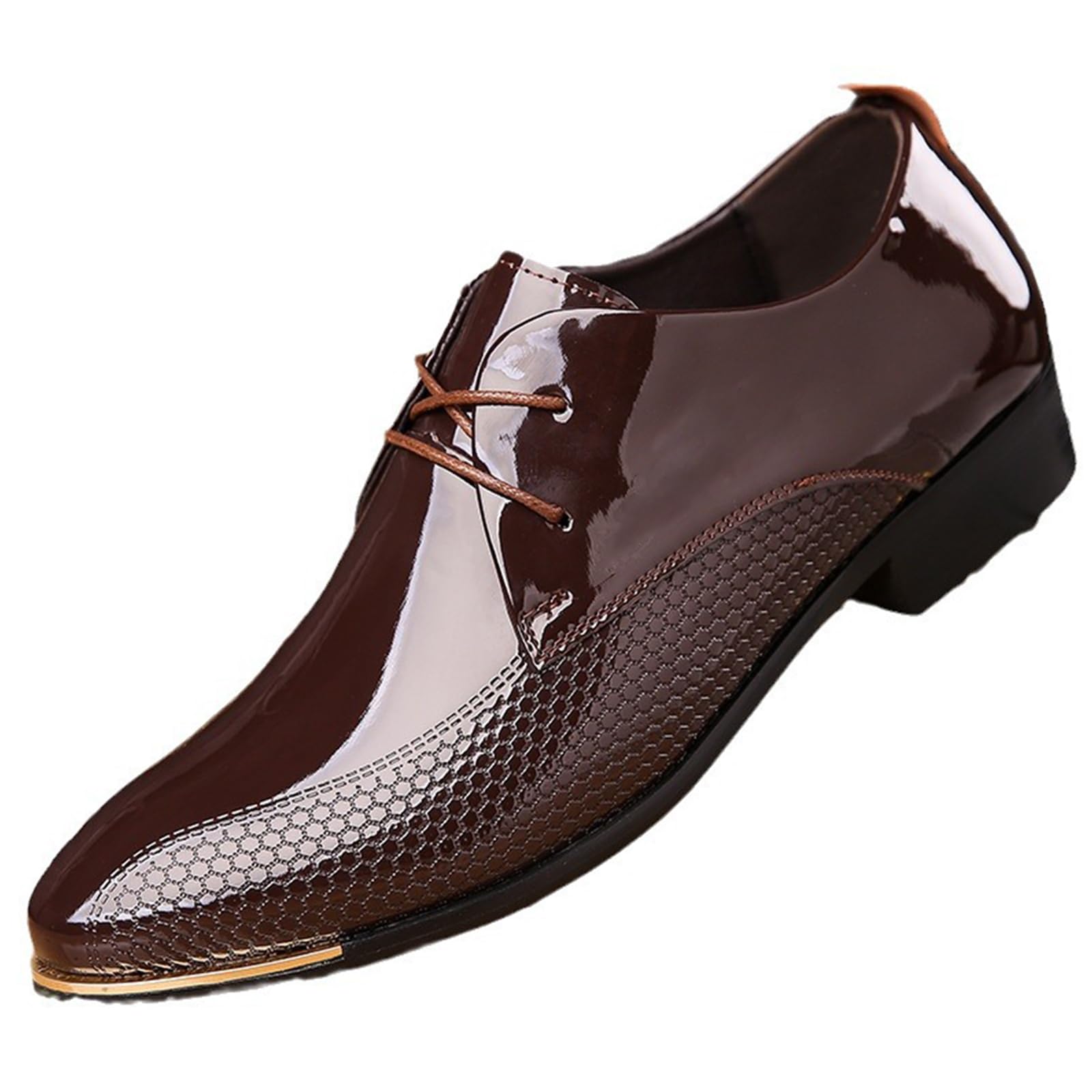 Scarpe Formali da Uomo Scarpe Eleganti Oxford Stringate | in Pelle Antiscivolo Classico con Punta Sposa Uniformi ufficio Business