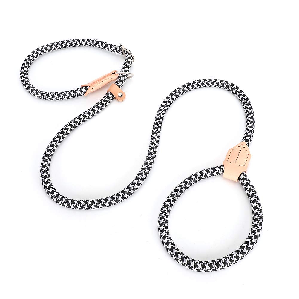 BATLAM Cuerda de tracción para Perros y Mascotas, Cuerda de tracción de Nailon Duradera para Perros, Accesorio de Collar Ajustable para Caminar al Aire Libre, Negro