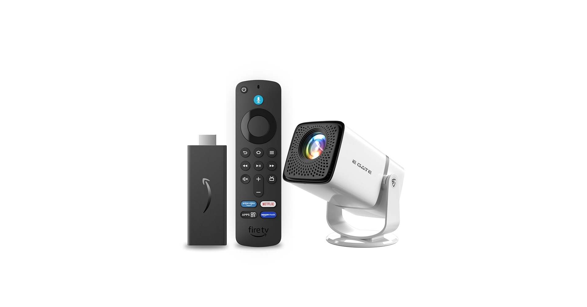 LED PROJECTOR fire tv stick付き Wzatco Alpha 2 Max + Fire TV Stick (Certified Netflix, Prime