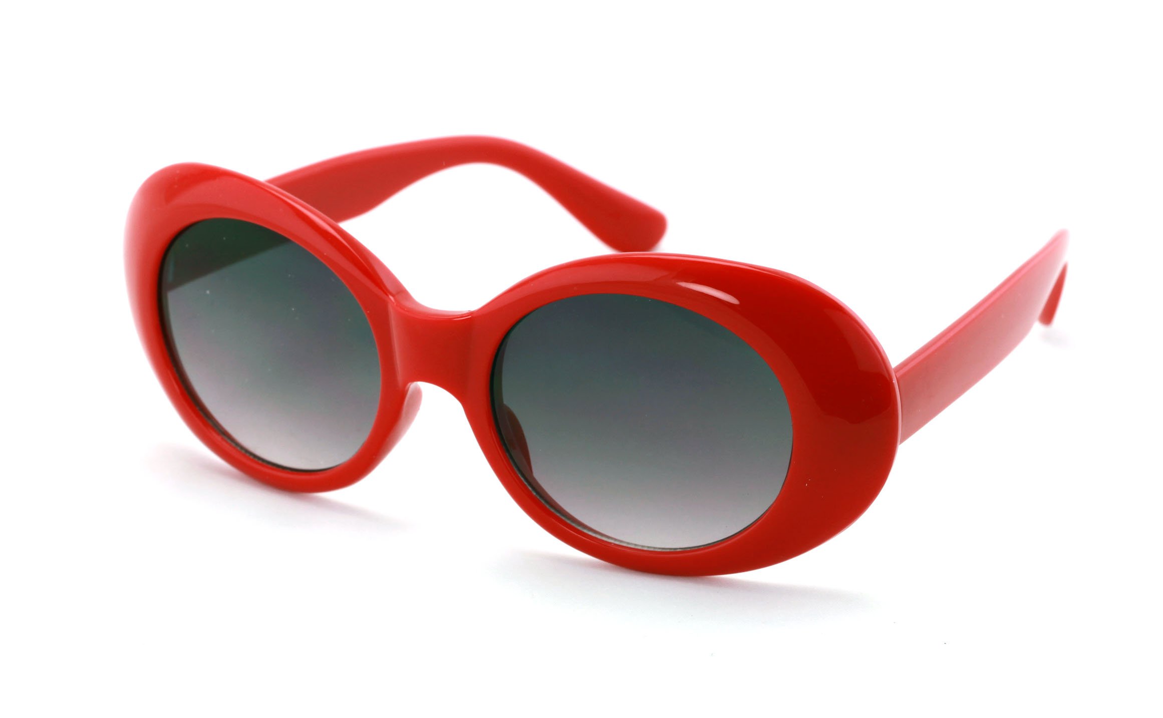 V.W.E. Vintage Sunglasses UV400 Bold Retro Oval Mod Thick Frame Sunglasses Clout Goggles with Gradient lens