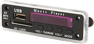 Decoding Board, FM AUX MP3 Decoding Board Call Back Recording Function DC12V for Car (Black)