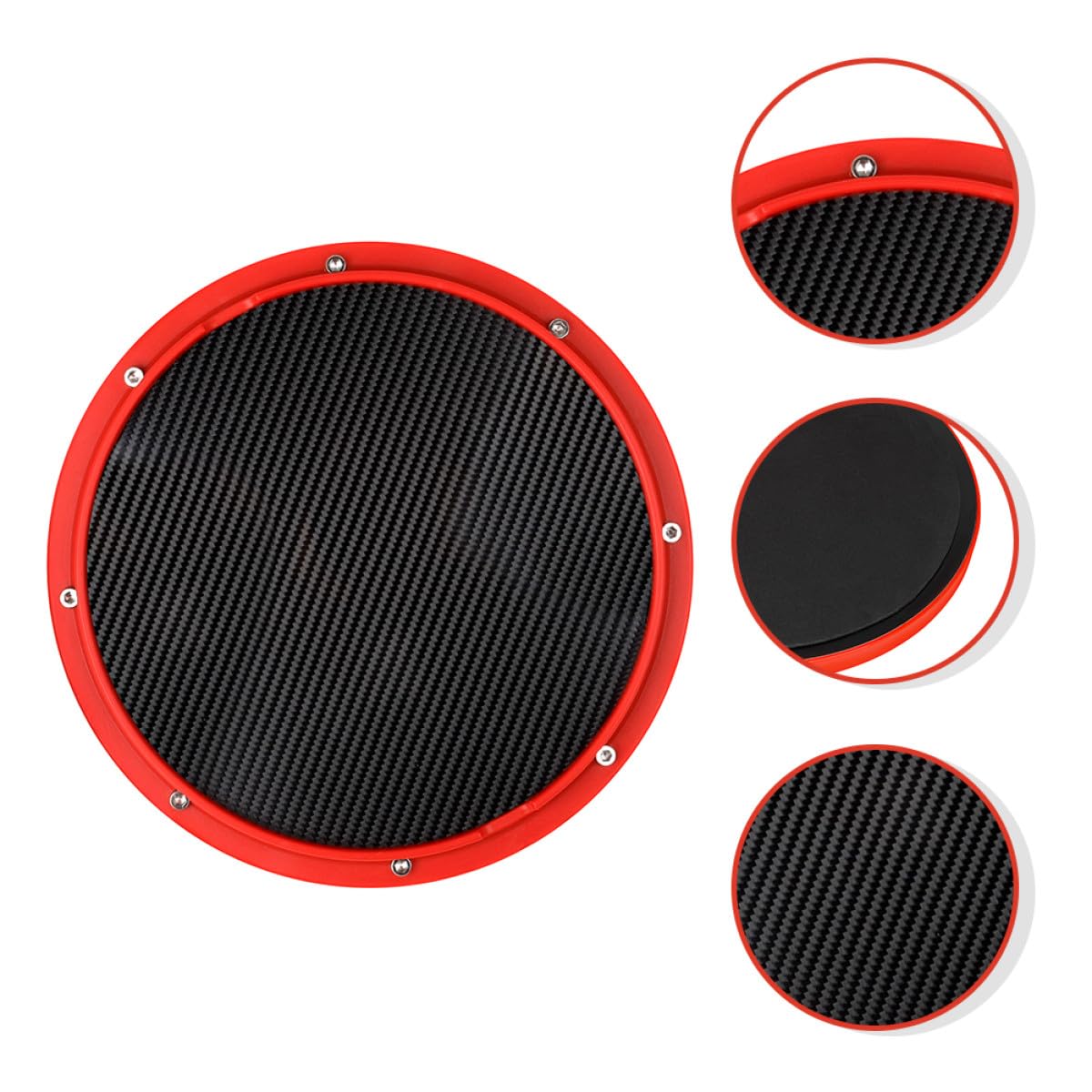 Robustes Übungs Drumpad aus Kohlefaser mit Integriertem Trommel Metronom Praktisches Drum Pad aus Kunststoff für Anfänger zum Leisen Üben Zuhause