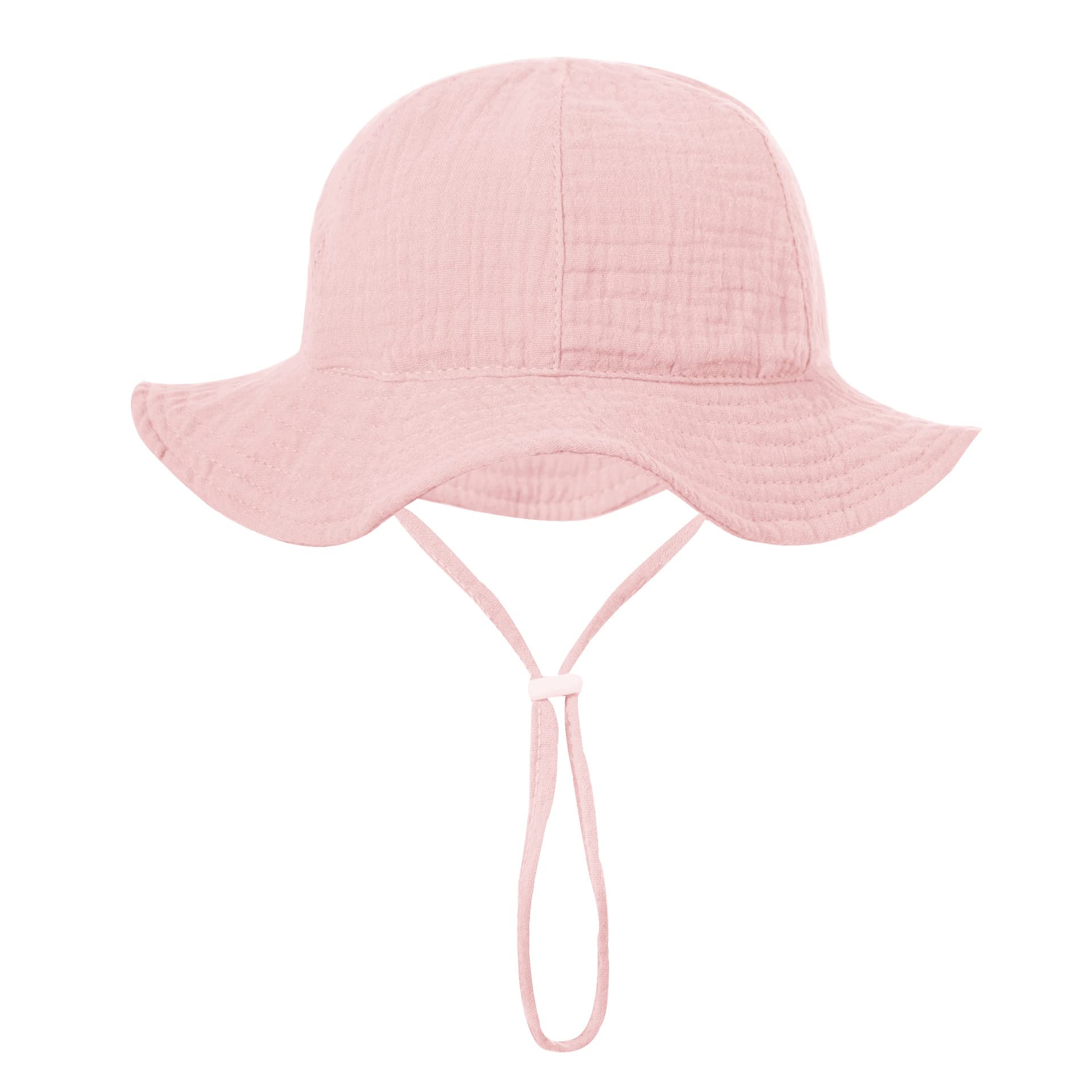 PythJooh Infant Baby Girl Boy Cotton Sun Hat Newborn Soft Cotton Bucket Hats with Adjustable Chin Strap for 3-12Months — view 13