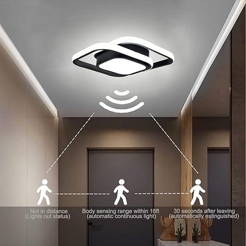 Miniatura 4 de Motion Sensor LED Ceiling Light Indoor, 36W Cool White Mount Motion Activated Light Fixture Modern Flush Mount Ceiling lamp for Closet Laundry Square