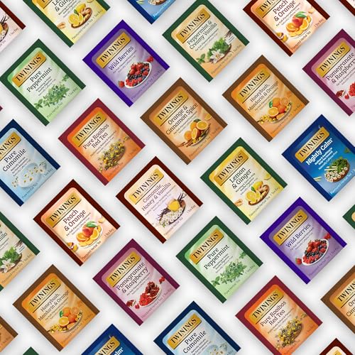 Image of Twinings 48 Tea Bags Herbal Variety Pack - 12 Herbal Flavors, Caffeine-Free, Individually Wrapped, Perfect Tea for Any Occasion