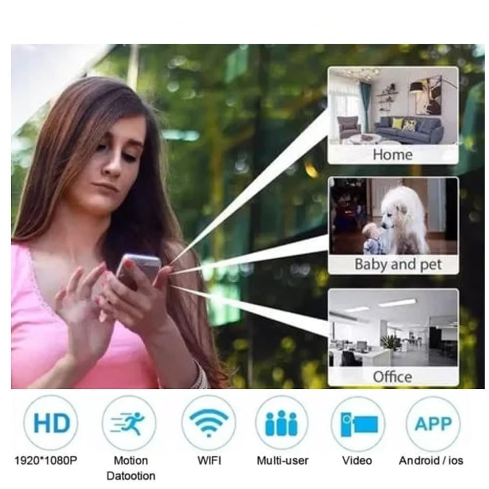 Mini Kamera Bezprzewodowa 4G Wifi 1080p HD, Kamery Do Bezpieczeństwa Domu, Mała Ukryta Kamera Wewnętrzna I Zewnętrzna Z Dźwiękiem/wideo, Mała Kamera Dla Niani, Kompaktowe Kamery
