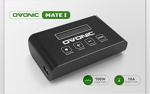Miniatura 7 de OVONIC Mate1 Lipo - Cargador de batería 100W 10A 1s-6s Smart RC Cargadores de batería con cargador de equilibrio XT60 compatible con LiPo/Life de
