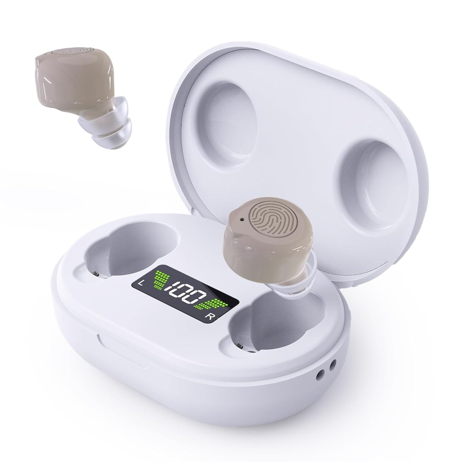 Amplificateur de Son Rechargeable - JINGHAO Amplificateur de audition - Amplificateur Personnel d'amélioration de l'audition, Améliorateur de voix et pour la télévision et la Conversation, Une paire