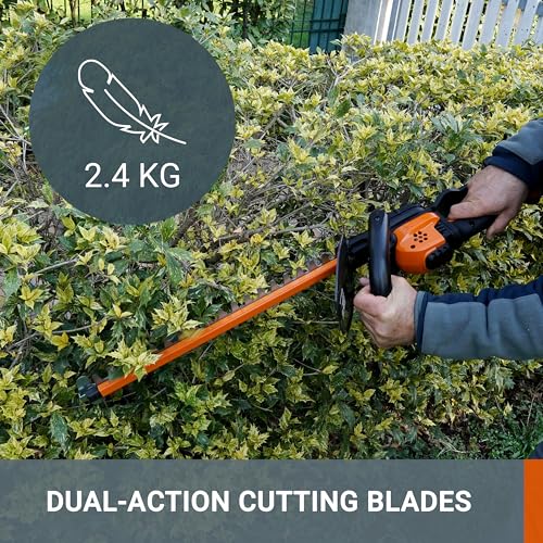 WORX WG261E.9 20V Cordless Hedge Trimmer 45cm Tool Only - Image 3