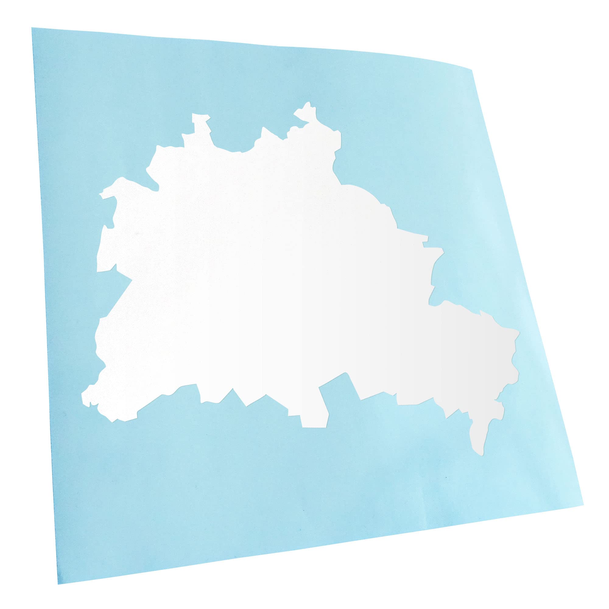 Kiwistar - Car Sticker - White - 40 x 33 cm Berlin Germany Silhouette - Rear Window Car Sticker Weatherproof for Car Truck Moped Truck - Sticker Exterior Self-Adhesive Tuning Accessories for Windows