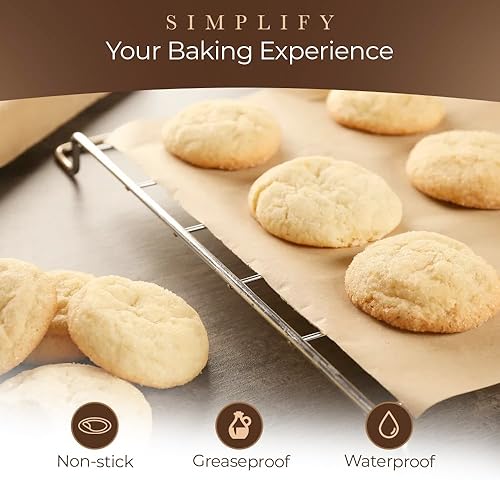 Miniatura 4 de Hojas de papel pergamino (100) - Premium 12 x 16 pulgadas sin blanquear - Precortadas, antiadherentes, impermeables, a prueba de grasa - Paquete de