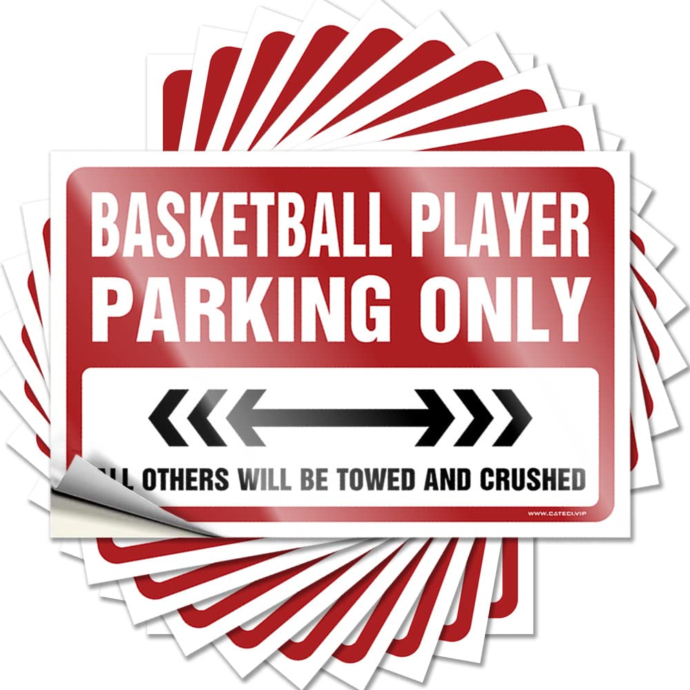 House Stuff, Decal Alcohol Bumper Basketball Player Parking Only | Happy Waterproof Vinyl Stickers(6X9CM)