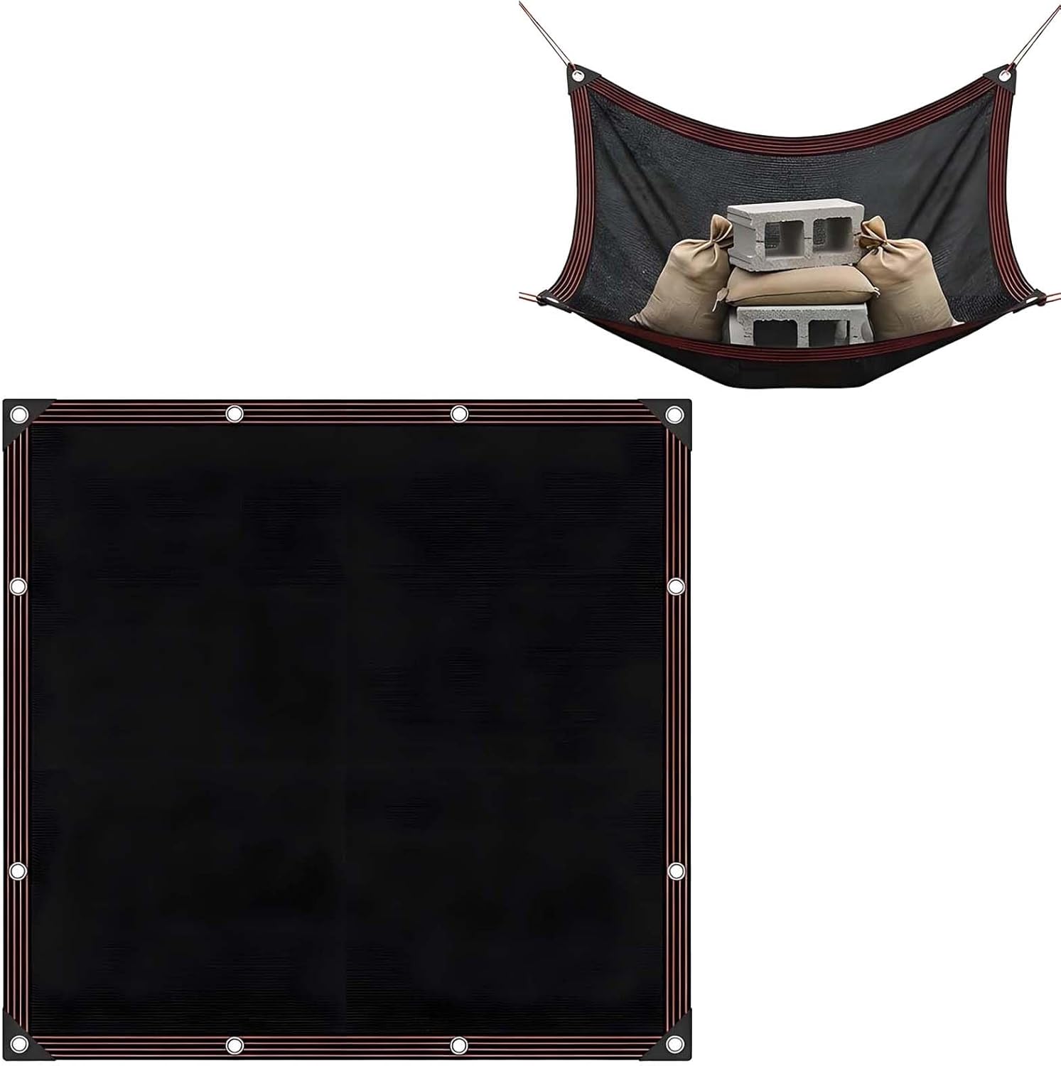 90% Black Shade Cloth Privacy Screen - Heavy Duty Outdoor Canopy for Patio, Pergola, Dog Kennel & Garden Plant Protection Netting (5x8m) - UV Resistant Mesh Fabric