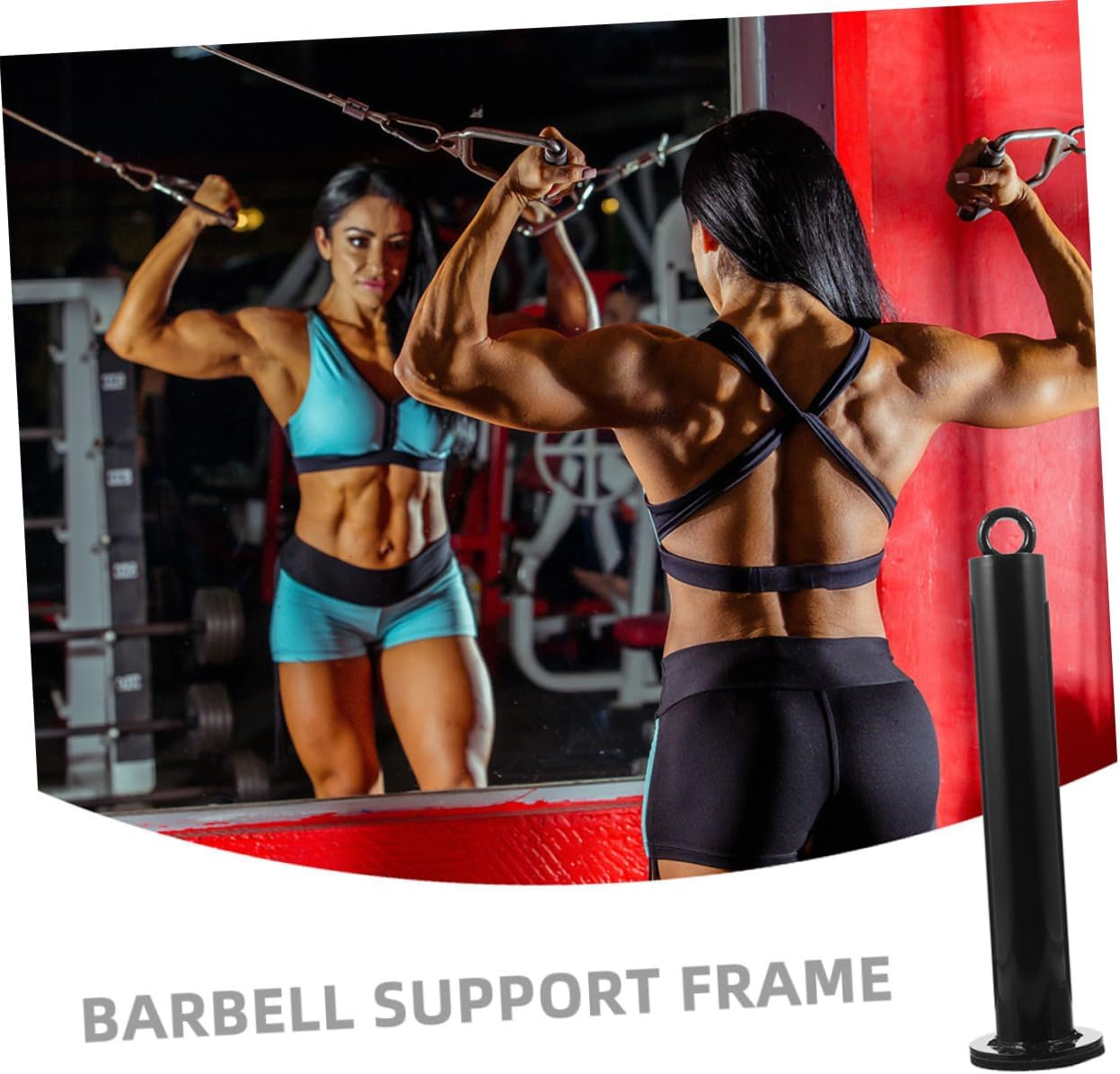 HANABASS 2Pcs Weight Plate Rack Storage Holder for Barbell Plates Arm Muscle Training Equipment Compatible Cable Pulley Systems