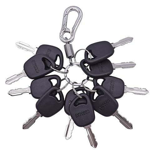 10 llaves de encendido con llavero AM131946 GY20680 GX24332 para John Deere 100 G100 L100, MTD 725-1745 11219, Murray 327350